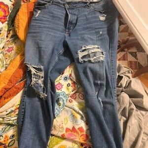 Old Navy Distressed Skinny Jeans - Blue